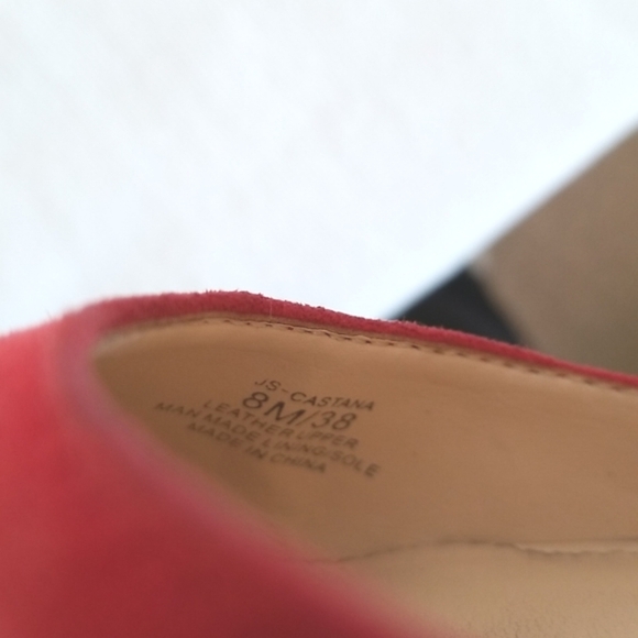 Jessica Simpson Castana Red Suede Stiletto Pump Sz 8 - Picture 8 of 9